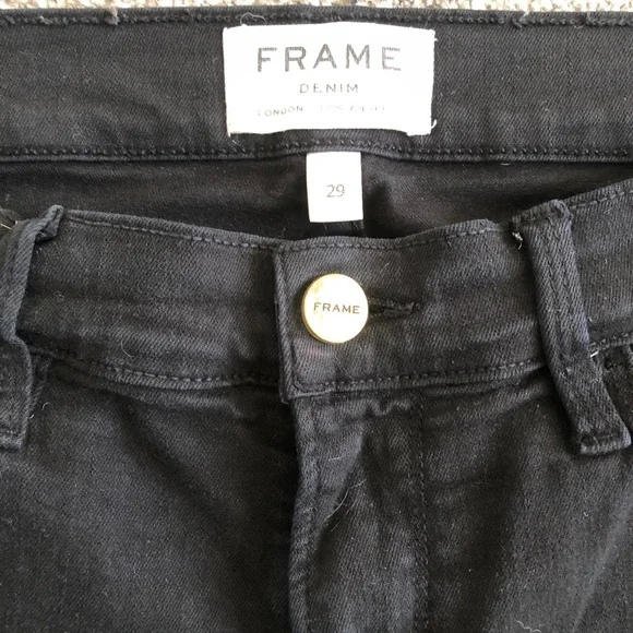 🖤 Frame Denim Black ‘Le Skinny de Jeanne’ Jeans - Picture 4 of 9